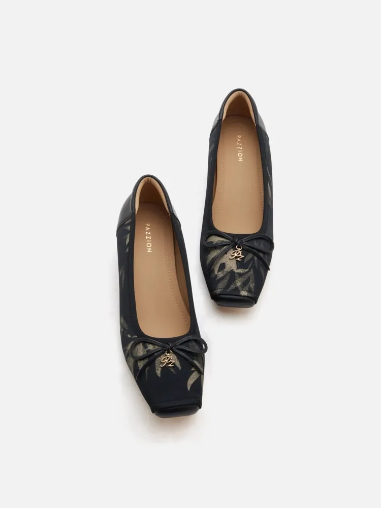 Ashlyn Printed Bow Heels