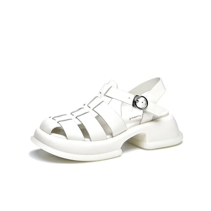 BeauToday Tonal Leather Gladiator Sandals for Women
