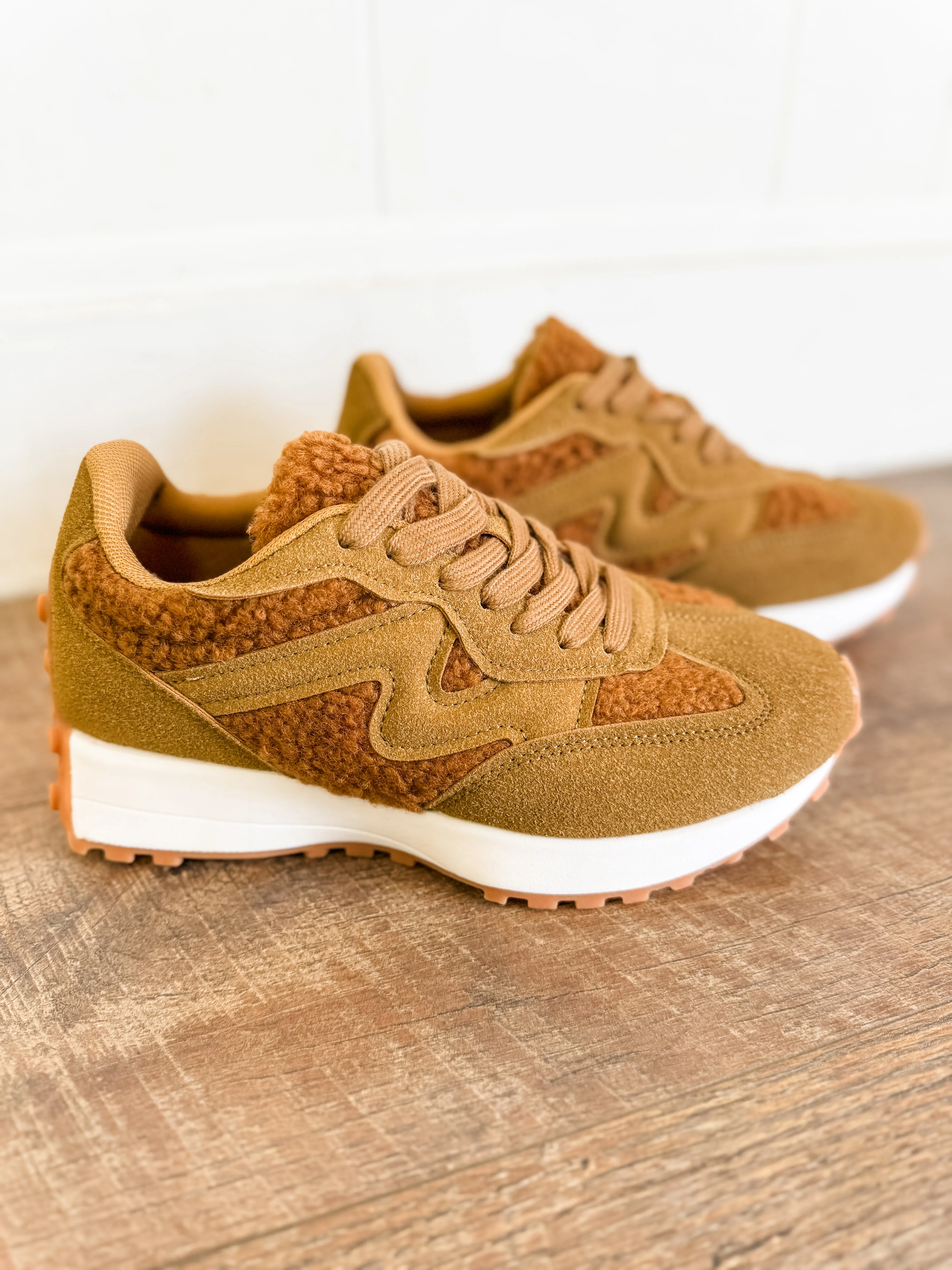 Calino Chestnut Sherpa Sneakers - FINAL SALE
